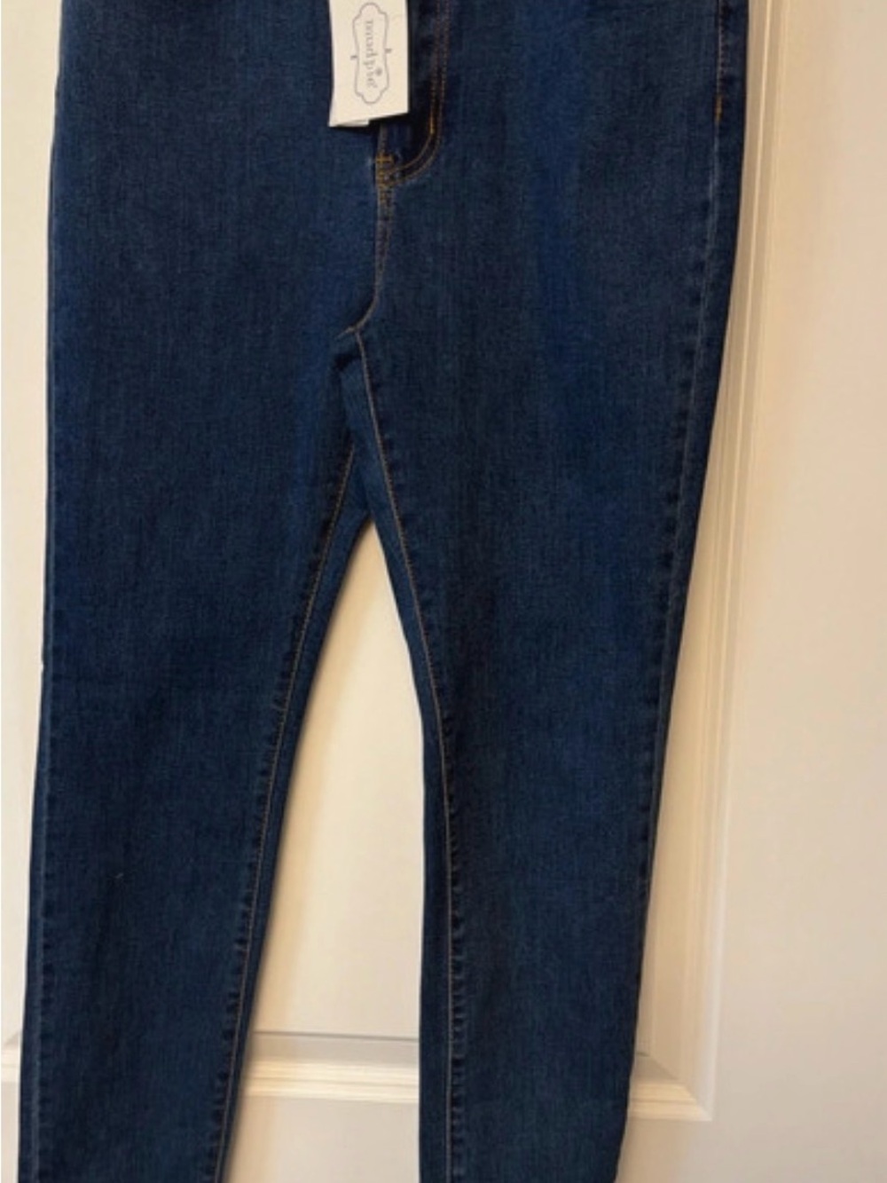 Mud Pie Women's Darcy Dark Blue Stretch Skinny Jeans